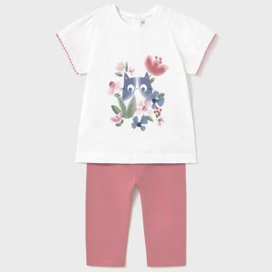 Komplet z legginsami gładki