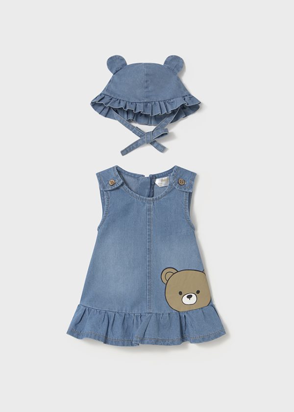 Sukienka i czapka denim - obrazek 2