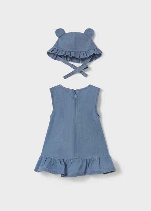 Sukienka i czapka denim - obrazek 3