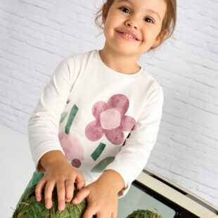 Koszulka d/r maxi kwiaty