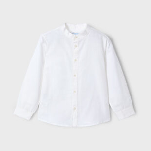 Koszula d/r len ze stójką