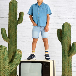 Bermuda soft denim 5 kieszeni