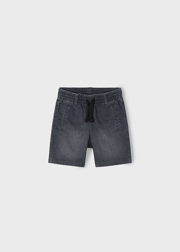 Bermudy soft denim jogger - obrazek 2
