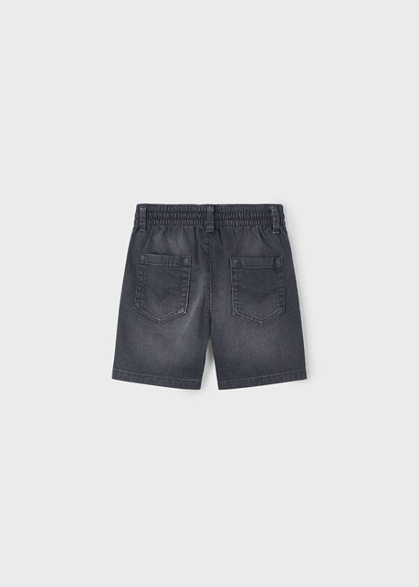 Bermudy soft denim jogger - obrazek 3
