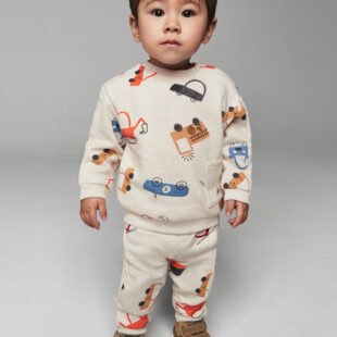 Spodnie dzianina nadruk