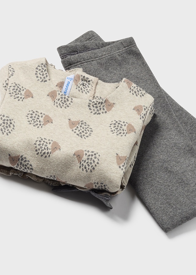 Komplet z legginsami żakard - obrazek 5