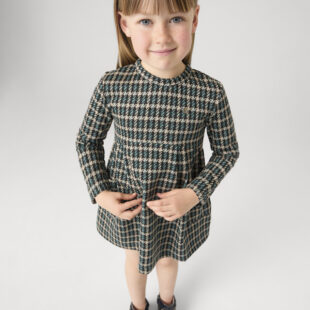 Sukienka dzianinia i żakard