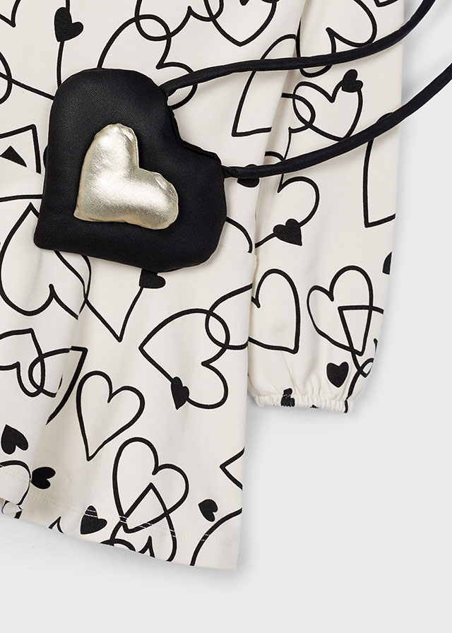 Dzianinowa sukienka z torebką - obrazek 5