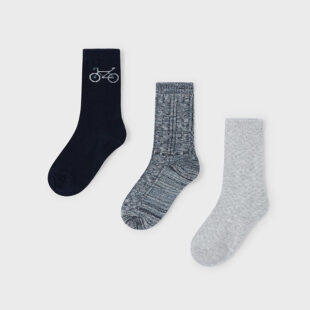 3 pary skarpetek ze strukturą