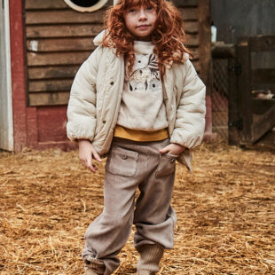 Dzianinowe spodnie sztruks