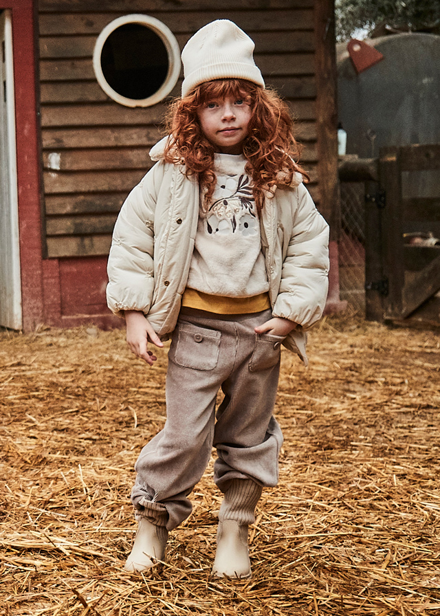 Dzianinowe spodnie sztruks